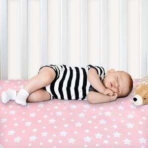 Pack N Play  Or Mini Crib Sheets Set of 2 Pink and Gray